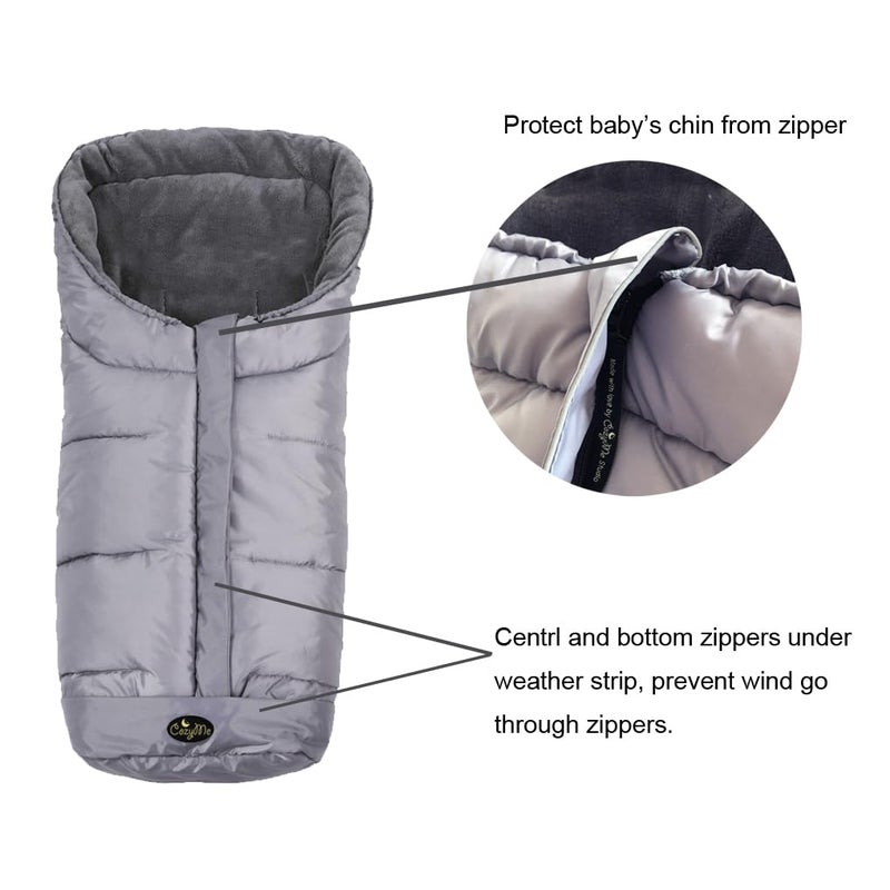 CozyMe Stroller Blanket Evelution, Stroller Footmuff Winter Toddler Universal Stroller Bunting Bag for 6-36 M, Waterproof Bunting Bag - Image 3